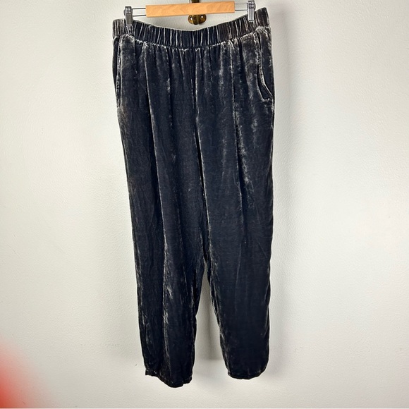 Eileen Fisher Gray Wide Ankle Pleat Pull On Pants Womens Size Large - Picture 2 of 14